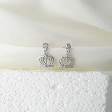 Load image into Gallery viewer, 【Drop Earrings】Zircon Inlaid Crown Drop Earrings, Elegant &amp; Sparkly, Ideal for Women Loving Delicate Style