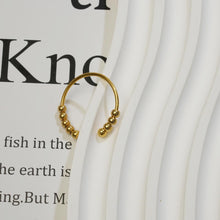Laden Sie das Bild in den Galerie-Viewer, Cincin Manik, Rekaan Aloi Unik, Reka Bentuk Niche Artistik, Aksesori Bergaya, Untuk Wanita Estetik stainless  steel  ring