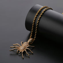 Load image into Gallery viewer, YOSZO  Hip Hop Iced Out Spider Design Pendant Necklace with Micropave Simulated Diamond