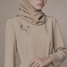 Load image into Gallery viewer, Flying Wing Crystal Brooch | Silver-Blue &amp; Gold-Pink Gradient Sparkle for Evening &amp; Formal Looks