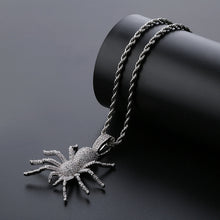 Load image into Gallery viewer, YOSZO  Hip Hop Iced Out Spider Design Pendant Necklace with Micropave Simulated Diamond