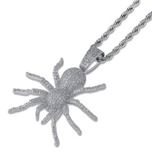 Load image into Gallery viewer, YOSZO  Hip Hop Iced Out Spider Design Pendant Necklace with Micropave Simulated Diamond