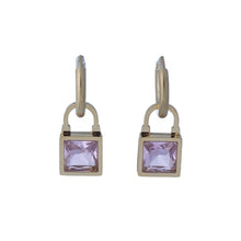 Load image into Gallery viewer, 【Drop Earrings】Gold Plated Lock Earrings with Pink Crystal, Romantic &amp; Stylish for Trend-chasing Women