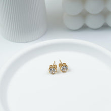 Load image into Gallery viewer, 【Stud Earrings】7MM Delicate Claw Gold-Plated Zircon Earrings, Sparkling Daily &amp; Party Jewelry for Women