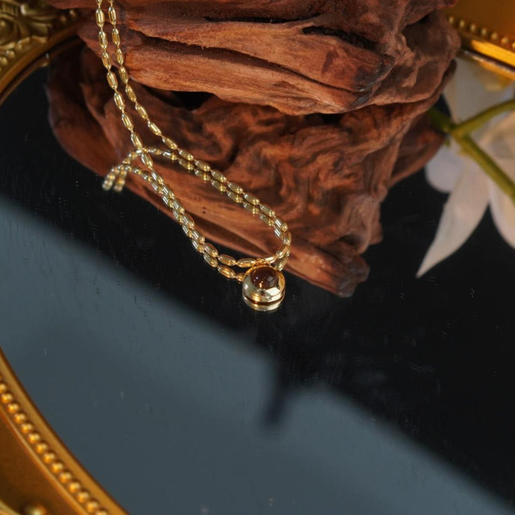 Elegant Pendant Necklace with Minimalist Barrel Chain Design, Versatile & Safe Jewelly for Women