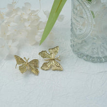 Load image into Gallery viewer, 【Stud Earrings】Alloy Silver Plated Butterfly Earrings, Textured &amp; Artistic, Chic Choice for Women
