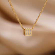 Charger l&#39;image dans la galerie, Geometric Crystal Pendant Necklaces Fashion Gold Color Ziron Clavicular Chains Luxury Adjustable Leaves Chokers Jewelry New