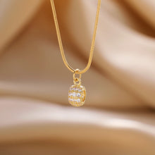 Charger l&#39;image dans la galerie, Geometric Crystal Pendant Necklaces Fashion Gold Color Ziron Clavicular Chains Luxury Adjustable Leaves Chokers Jewelry New