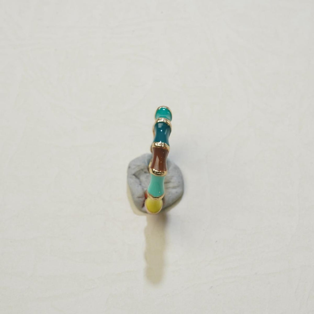 Cincin Enamel, Sendi Buluh, Cincin Aloi Berwarna-warni, Bergaya dan Tradisional, Sesuai untuk Dipakai Harian, Hadiah untuk Wanita stainless  steel  ring Jewelry