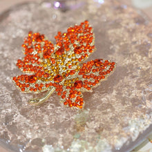Load image into Gallery viewer, Glowing Maple Leaf Brooch with Red-Orange Tone, Creative Fashion for Throughtful Gift