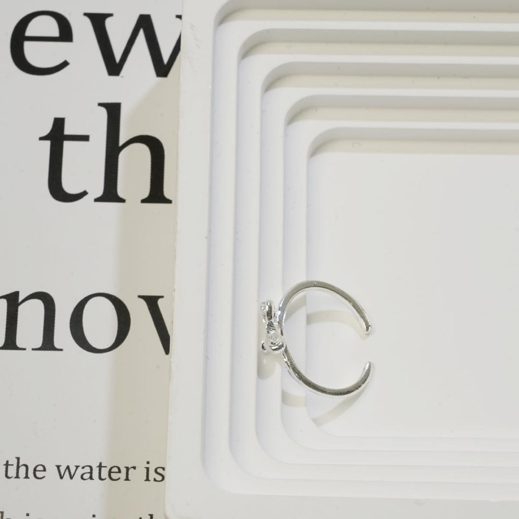 Cincin Terbuka, Gaya Ikatan Simpul, Minimalis dan Halus, Gaya Manis Romantik, Barang Kemas Bermakna, Sesuai untuk Wanita Fesyen stainless  steel  ring