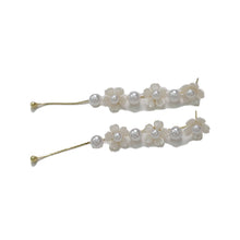 Load image into Gallery viewer, 【Drop Earrings】Gold Plated Chain Floral Pearl Drop Dangle Elegant for Daily &amp; Date Wear