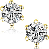 YOSZO Moissanite Stud Earrings 0.2-4.0 Carat Round Brilliant Cut Moissanite Sterling Silver Earrings Set for Women and Men Include Gift Box