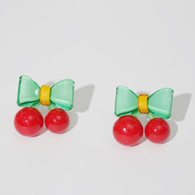 Load image into Gallery viewer, 【Stud Earrings】Sweet Cute Cherry Bow | Hypoallergenic | Trendy Fashion Accessory for Girls