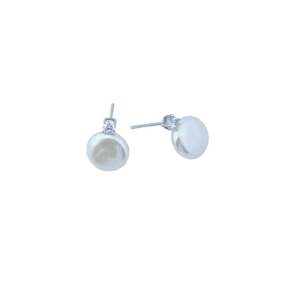【Stud Earring】Shining Natural Freshwater Pearl Stud Earring with 925 Silver Post, Elegant Fashion Accessory for Women