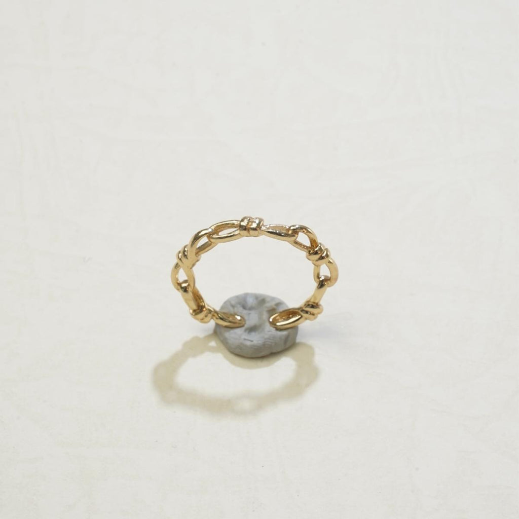 Cincin Terbuka Pautan Rantai Chunky, Gaya Retro dan Minimalis, Sesuai untuk Penampilan Harian, Barang Kemas Bergaya, Barang Kemas untuk Pencinta Fesyen stainless  steel  ring