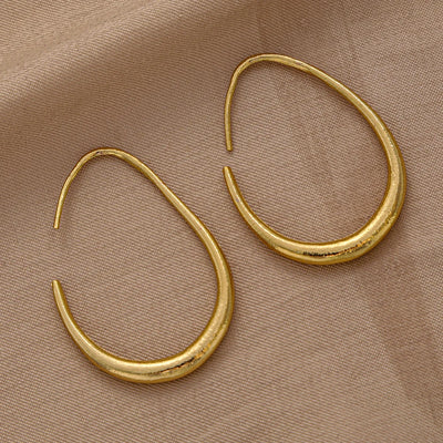 2-Piece Set of Oval Earrings, Simple Earrings, Personalized Earrings