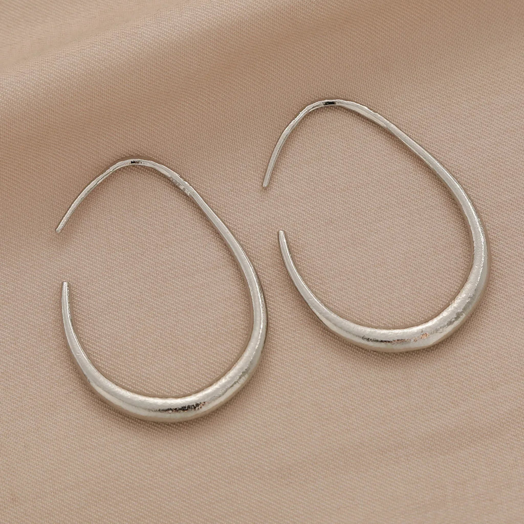 2-Piece Set of Oval Earrings, Simple Earrings, Personalized Earrings