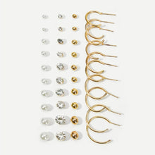 Laden Sie das Bild in den Galerie-Viewer, 20 Sets of Imitation Pearl Zircon Retro Simple Temperament Ear Rings