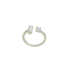Load image into Gallery viewer, 【Open Ring】Gold/Silver Plated Geometric Ring with Zircons, Minimalist &amp; Chic Style for Fashion Ladies