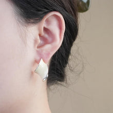 Load image into Gallery viewer, 【Stud Earrings】Enamel Creamy Yellow Textured Earrings, Unique 3D Design, Chic &amp; Elegant for Women