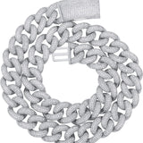 YOSZO Hip Hop 14K Gold Filled Miami Cuban Link Chains Necklace 6 Times Gold Plated Iced Out Paved Bling Round CZ for Men