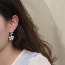 Load image into Gallery viewer, 【Stud Earrings】Square Zircon Pearl Petal Crystal Floral Elegant with Hypoallergenic Earring Post for Lady