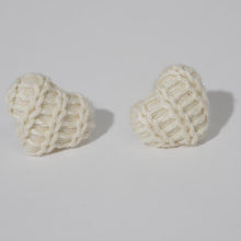Load image into Gallery viewer, 【Stud Earrings】Pink &amp; White Knitted Heart Studs,Cute Sweet Style for Young Women
