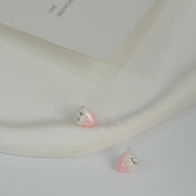 Load image into Gallery viewer, 【Stud Earrings】Pink White Gradient Strawberry Shaped Earrings, Cute Sweet Accessory for Young Girls
