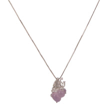 Load image into Gallery viewer, 【Pendant Necklace】Lilac Chalcedony Gourd Pendant Necklace with Alloy Chain and Zircon Accents  Elegant Lucky Jewelry for Women Graceful Design