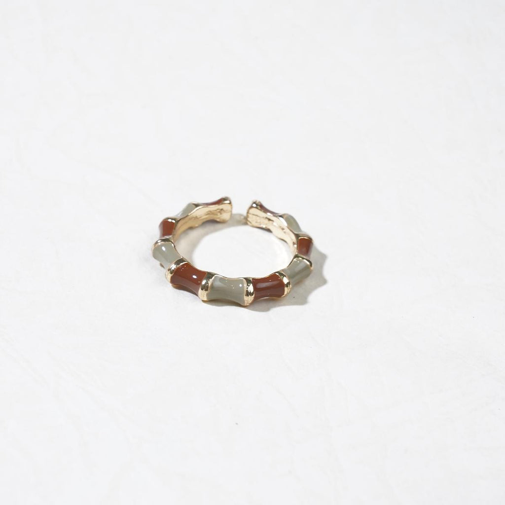 Cincin Terbuka Tangkai Buluh, Barang Kemas Enamel Aloi, Estetika Oriental, Reka Bentuk Unik, Untuk Pencinta Fesyen Jewelry Rings stainless  steel  ring