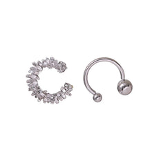 Laden Sie das Bild in den Galerie-Viewer, 2Pcs/Lot Korean Personality No Ear Hole Small Cool Style Cut Metal Earbone Clip Earring for Women Jewelry Wholesale Girl Gift
