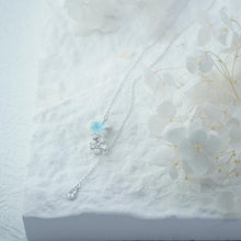 Load image into Gallery viewer, 【Pendant Necklace】Frosted Floral Zircon Necklace, Delicate Chain with Elegant Tassel, Ethereal Trendy Jewelry