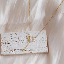 Load image into Gallery viewer, 【Pendant Necklace】Moon Star Pendant Necklace Stainless Steel Chain Zirconia Celestial Dangling Charm Romantic Jewelry for Women