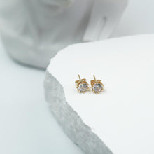 Load image into Gallery viewer, 【Stud Earrings】7MM Delicate Claw Gold-Plated Zircon Earrings, Sparkling Daily &amp; Party Jewelry for Women