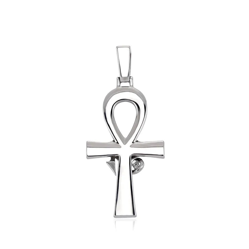 YOSZO Hip Hop Iced Out Cross Pendant Necklace Horus Eye Ankh Cross Ankh Key Pendant for Men