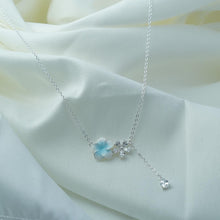 Load image into Gallery viewer, 【Pendant Necklace】Frosted Floral Zircon Necklace, Delicate Chain with Elegant Tassel, Ethereal Trendy Jewelry