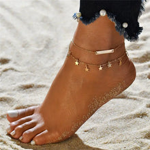 Charger l&#39;image dans la galerie, 2pcs Anklets Women Heart Ankle Bracelet Charm Beaded Dainty Foot Jewelry for Women and Teen Girls Summer Barefoot Beach
