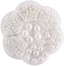Charger l&#39;image dans la galerie, 3/4/5/6/8/10/12mm round perforated imitation pearls white plastic beads diy beading accessories