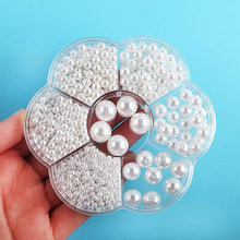 Charger l&#39;image dans la galerie, 3/4/5/6/8/10/12mm round perforated imitation pearls white plastic beads diy beading accessories