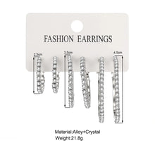 Charger l&#39;image dans la galerie, 3-Pair Simple Water Drills Exaggerated Large, Medium, And Small Earrings