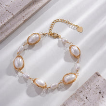 Load image into Gallery viewer, 【Bracelet】Copper Woven Chain with Natural Freshwater Pearl Bracelet, Women Shining Elegant Gift