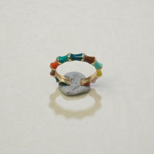 Charger l&#39;image dans la galerie, Cincin Enamel, Sendi Buluh, Cincin Aloi Berwarna-warni, Bergaya dan Tradisional, Sesuai untuk Dipakai Harian, Hadiah untuk Wanita stainless  steel  ring Jewelry