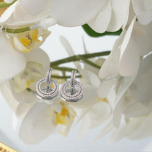 Load image into Gallery viewer, 【Stud Earrings】Double - Circle Zircon Linked Earrings, Modern &amp; Glamorous, Ideal for Women Loving Chic Styles
