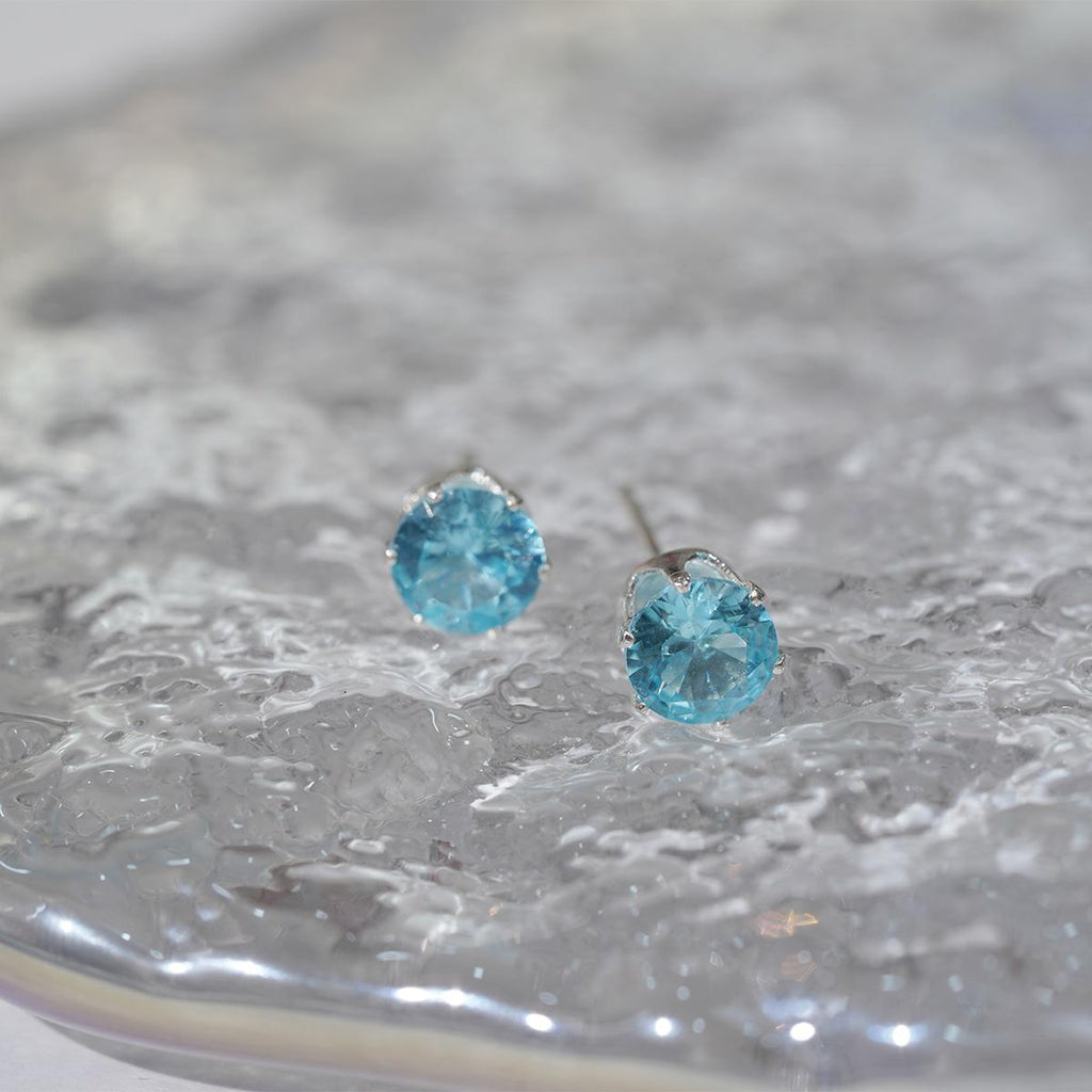 【Stud Earrings】Alloy Zirconia Multi-Color Minimalist Stud Earrings Elegant Sparkle for Women
