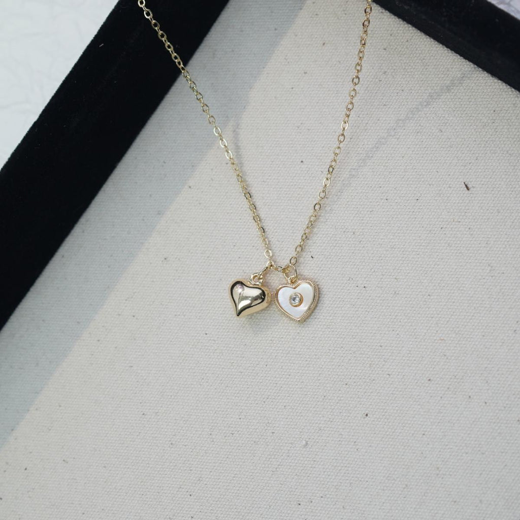 Copper Chain with Shell and Zircon Pendant Necklace, Women Fashion Necklace, Versatile Gift for Birthday, Lover