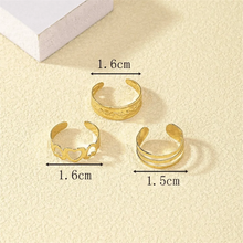 Load image into Gallery viewer, 3PCS Fashion Ins Open Toe Rings for Women Adjustable Simple Minimal Hollow Heart Summer Beach Smooth Feet Ring Jewelry on Foot