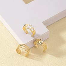 Load image into Gallery viewer, 3PCS Fashion Ins Open Toe Rings for Women Adjustable Simple Minimal Hollow Heart Summer Beach Smooth Feet Ring Jewelry on Foot