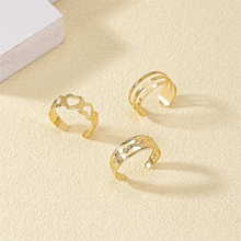 Load image into Gallery viewer, 3PCS Fashion Ins Open Toe Rings for Women Adjustable Simple Minimal Hollow Heart Summer Beach Smooth Feet Ring Jewelry on Foot