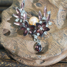 Load image into Gallery viewer, Pearl Floral Brooch with Rhinestones | Elegant Sparkling Design | Versatile Accessory for Women